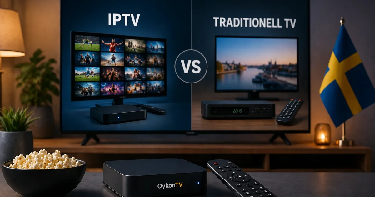 IPTV vs traditionell TV i Sverige jämförelse 2026